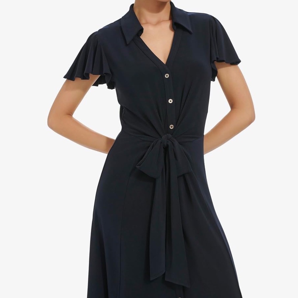 Tommy Hilfiger Midi Dress Women 14 Navy Blue PreLoved